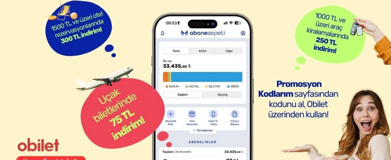 Obilet Kullanıcılarına Özel Abonesepeti'nde Seyahat Avantajları! Obilet Kullanıcılarına Özel Abonesepeti'nde Seyahat Avantajları!