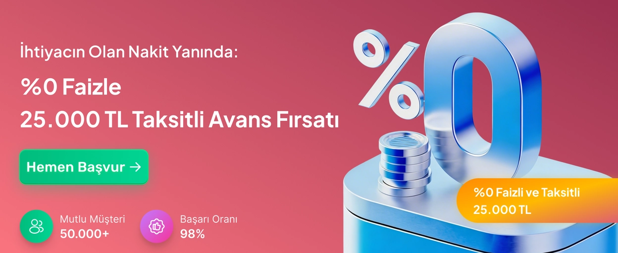%0 Faizli 25.000 TL Kredi Abonesepeti'nde