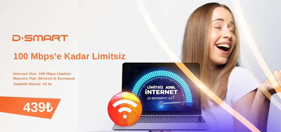 100 Mbps'e Kadar Hızlı Limitsiz