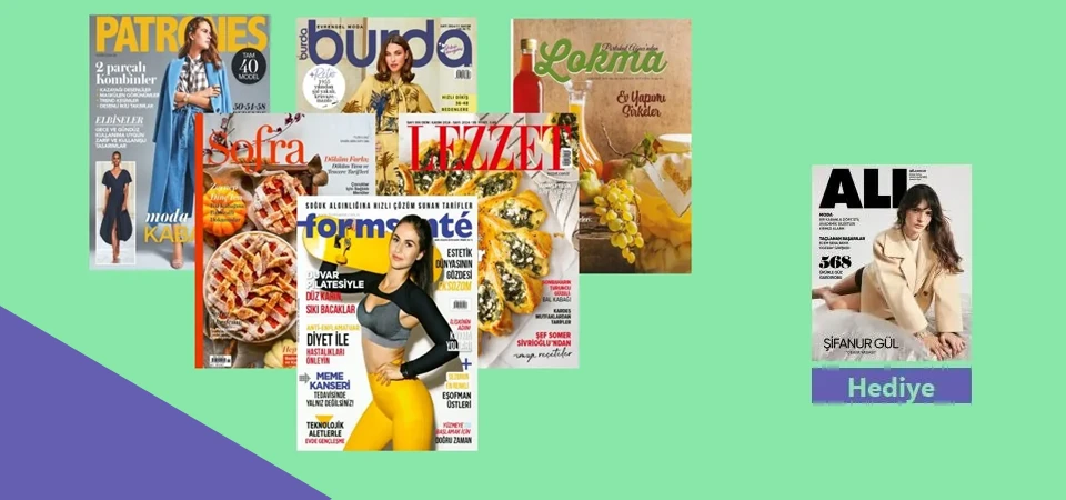 HOBİ, SPOR & YEMEK GECİKMELİ DERGİ PAKETİ