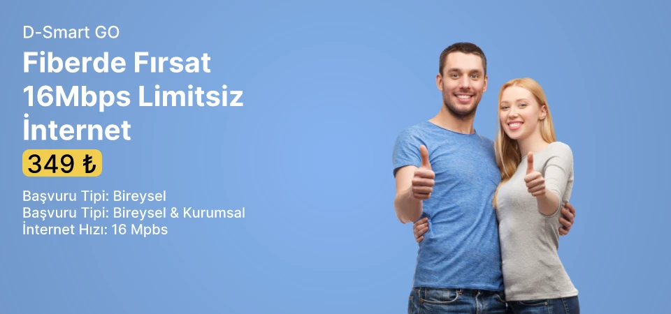 Fiberde Fırsat 16Mbps Limitsiz İnternet