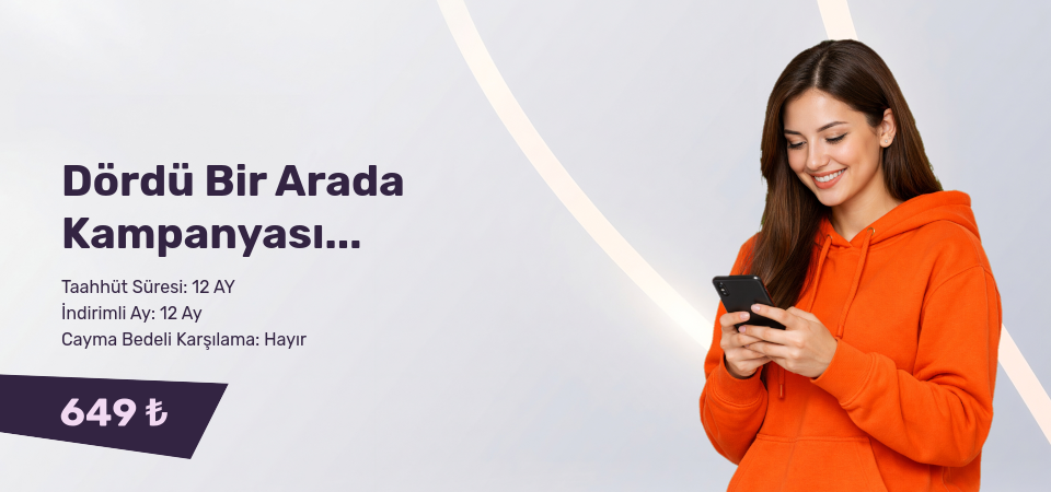 Dördü Bir Arada Kampanyası Kablonet 25 Mbps İnternet ve TV