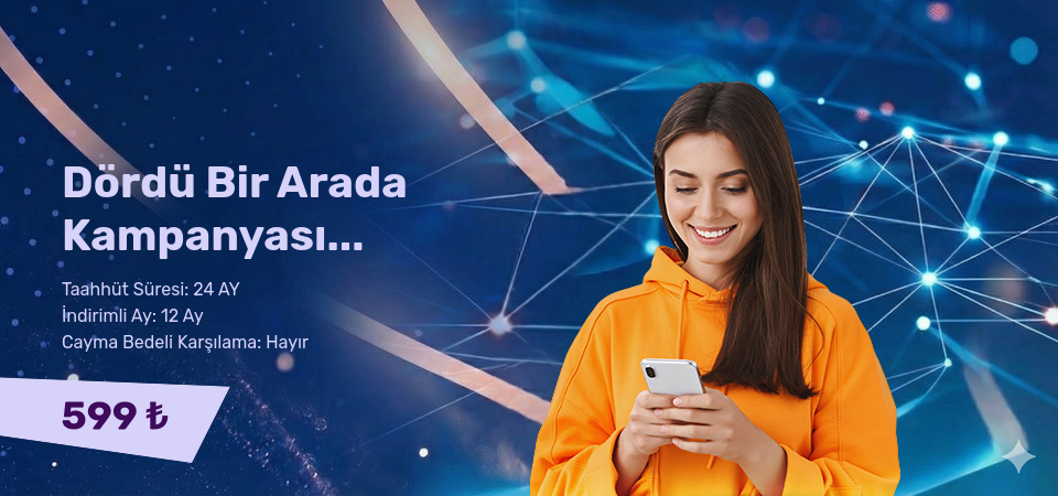Dördü Bir Arada Kampanyası Kablonet 25 Mbps İnternet ve TV