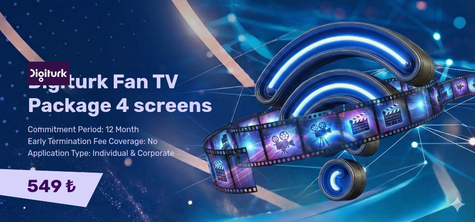 Digiturk Fan TV Package 4 screens