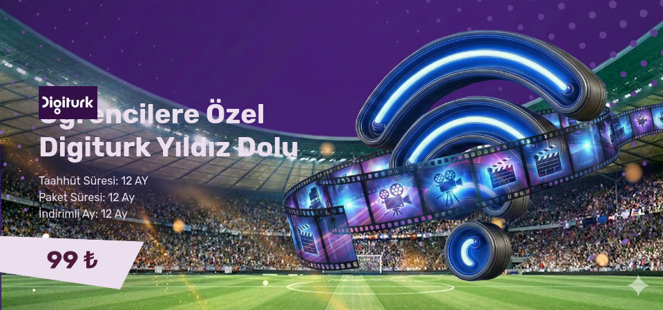 Öğrencilere Özel Digiturk Yıldız Dolu Paket Öğrencilere Özel Digiturk Yıldız Dolu Paket
