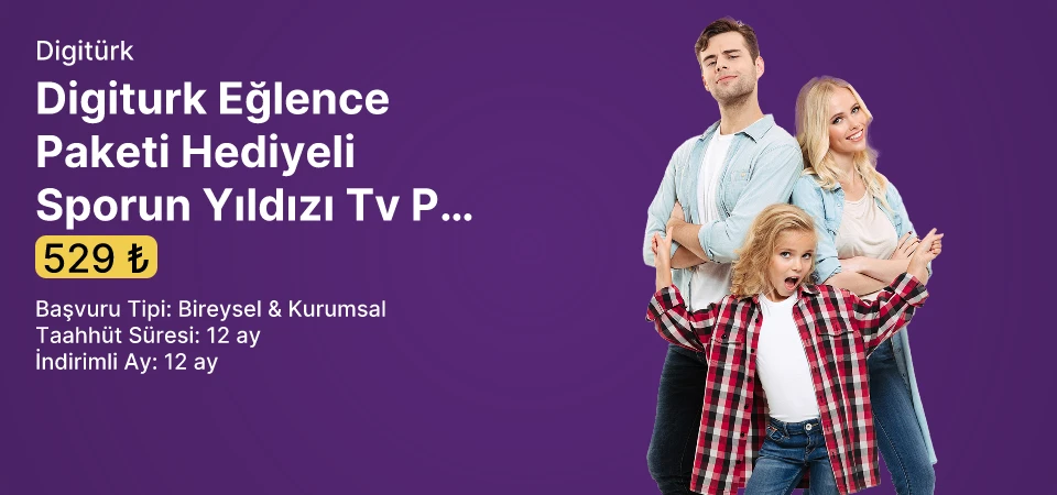 Digiturk Eğlence Paketi Hediyeli Sporun Yıldızı Tv Paketi Kutulu