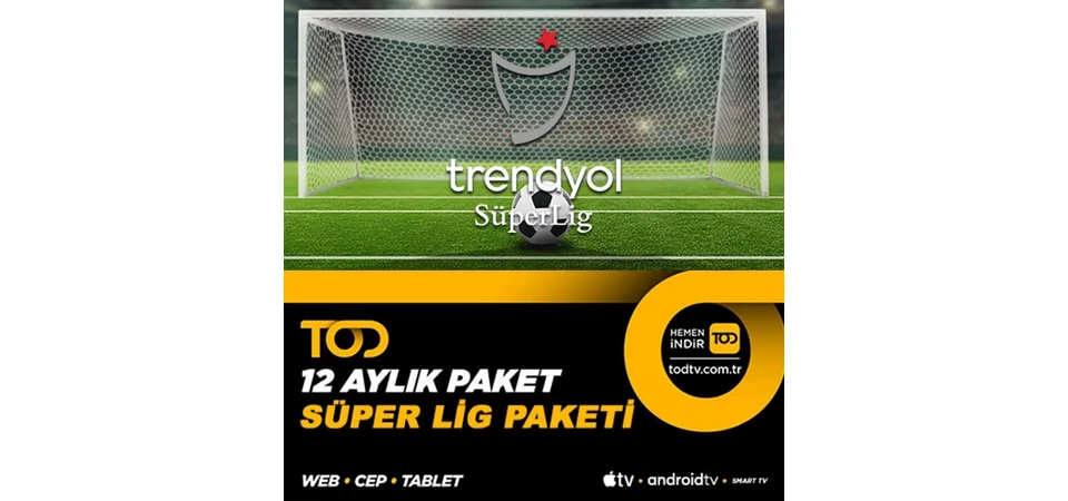 12 Aylık Süper Lig Paketi 4 Ekran (Web+ Cep+ Tablet + Smart Tv+ Apple TV)
