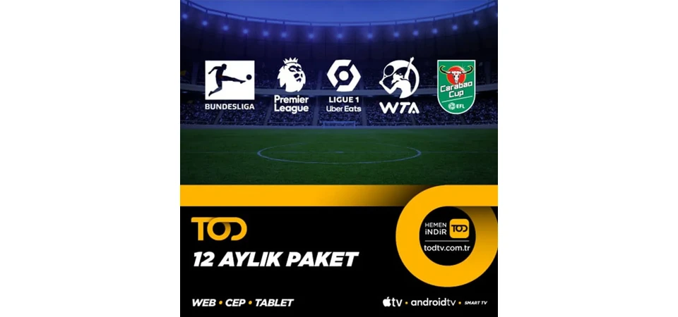 12 Aylık Spor Extra+ Paketi – 4 Ekran (Web+ Cep+ Tablet + Smart Tv+ Apple TV)